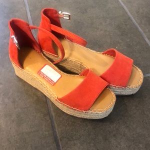 Kelly & Katie coral espadrilles. Brand new, never worn. Size 7.5
